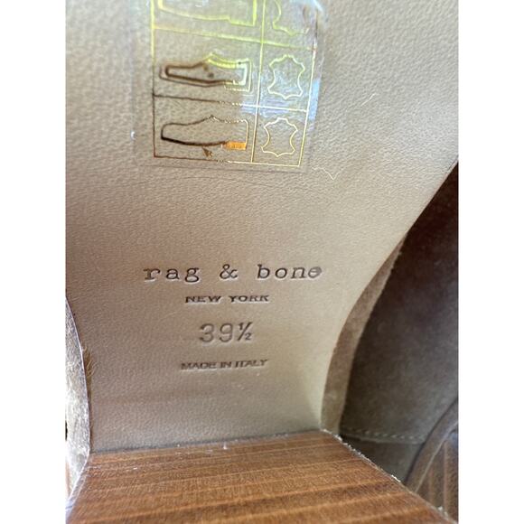 Rag & Bone New York Suede Women’s Camel Booties Size 39 1/2 Tan Beige Boots - Picture 14 of 16